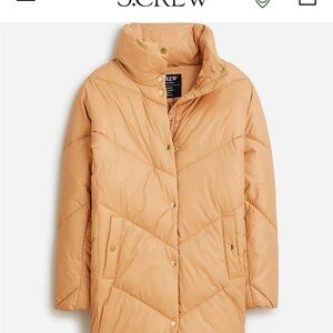Tan JCrew Puffer coat - size S